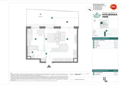 3 pokoje, mieszkanie 46,28 m², parter, oferta nr H/6, Apartamenty Myśliborska Park, Warszawa, Białołęka, Żerań, ul. Myśliborska 11