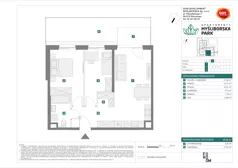 3 pokoje, mieszkanie 58,38 m², parter, oferta nr I/2, Apartamenty Myśliborska Park, Warszawa, Białołęka, Żerań, ul. Myśliborska 11