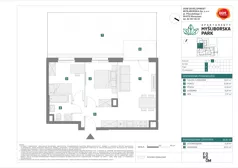 3 pokoje, mieszkanie 50,41 m², parter, oferta nr I/5, Apartamenty Myśliborska Park, Warszawa, Białołęka, Żerań, ul. Myśliborska 11