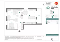 3 pokoje, mieszkanie 58,60 m², piętro 1, oferta nr I/7, Apartamenty Myśliborska Park, Warszawa, Białołęka, Żerań, ul. Myśliborska 11