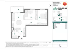 3 pokoje, mieszkanie 58,82 m², piętro 2, oferta nr I/15, Apartamenty Myśliborska Park, Warszawa, Białołęka, Żerań, ul. Myśliborska 11