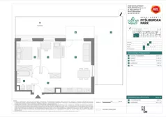 3 pokoje, mieszkanie 58,62 m², parter, oferta nr J/53, Apartamenty Myśliborska Park, Warszawa, Białołęka, Żerań, ul. Myśliborska 11