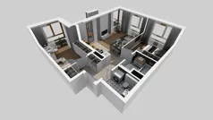 3 pokoje, mieszkanie 58,51 m², piętro 2, oferta nr A/20, Apartamenty Metro Wilanowska, Warszawa, Mokotów, Ksawerów, ul. Pejzażowa 26