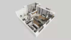 3 pokoje, mieszkanie 58,51 m², piętro 2, oferta nr A/20, Apartamenty Metro Wilanowska, Warszawa, Mokotów, Ksawerów, ul. Pejzażowa 26