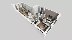 3 pokoje, mieszkanie 60,92 m², piętro 3, oferta nr A/38, Apartamenty Metro Wilanowska, Warszawa, Mokotów, Ksawerów, ul. Pejzażowa 26