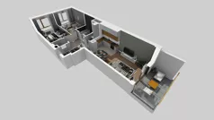 3 pokoje, mieszkanie 60,92 m², piętro 3, oferta nr A/38, Apartamenty Metro Wilanowska, Warszawa, Mokotów, Ksawerów, ul. Pejzażowa 26