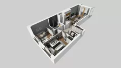 3 pokoje, mieszkanie 60,92 m², piętro 3, oferta nr A/38, Apartamenty Metro Wilanowska, Warszawa, Mokotów, Ksawerów, ul. Pejzażowa 26