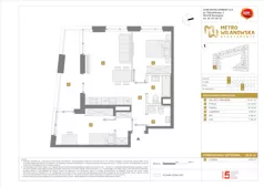 3 pokoje, mieszkanie 58,51 m², piętro 4, oferta nr A/44, Apartamenty Metro Wilanowska, Warszawa, Mokotów, Ksawerów, ul. Pejzażowa 26