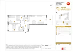 3 pokoje, mieszkanie 60,92 m², piętro 4, oferta nr A/50, Apartamenty Metro Wilanowska, Warszawa, Mokotów, Ksawerów, ul. Pejzażowa 26