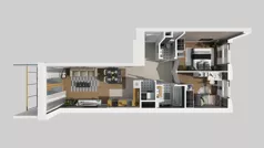 3 pokoje, mieszkanie 60,92 m², piętro 4, oferta nr A/50, Apartamenty Metro Wilanowska, Warszawa, Mokotów, Ksawerów, ul. Pejzażowa 26