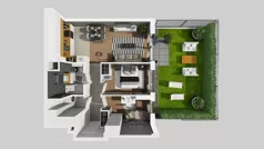 3 pokoje, mieszkanie 53,21 m², parter, oferta nr A/87, Apartamenty Metro Wilanowska, Warszawa, Mokotów, Ksawerów, ul. Pejzażowa 26