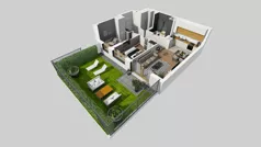 3 pokoje, mieszkanie 53,21 m², parter, oferta nr A/87, Apartamenty Metro Wilanowska, Warszawa, Mokotów, Ksawerów, ul. Pejzażowa 26