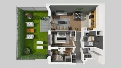 3 pokoje, mieszkanie 53,15 m², parter, oferta nr A/88, Apartamenty Metro Wilanowska, Warszawa, Mokotów, Ksawerów, ul. Pejzażowa 26