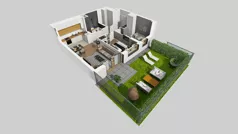 3 pokoje, mieszkanie 53,15 m², parter, oferta nr A/88, Apartamenty Metro Wilanowska, Warszawa, Mokotów, Ksawerów, ul. Pejzażowa 26