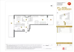 3 pokoje, mieszkanie 49,72 m², piętro 1, oferta nr A/89, Apartamenty Metro Wilanowska, Warszawa, Mokotów, Ksawerów, ul. Pejzażowa 26