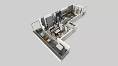 3 pokoje, mieszkanie 49,72 m², piętro 1, oferta nr A/89, Apartamenty Metro Wilanowska, Warszawa, Mokotów, Ksawerów, ul. Pejzażowa 26