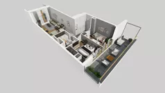3 pokoje, mieszkanie 49,72 m², piętro 1, oferta nr A/89, Apartamenty Metro Wilanowska, Warszawa, Mokotów, Ksawerów, ul. Pejzażowa 26