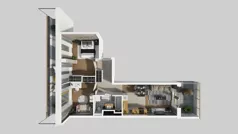 3 pokoje, mieszkanie 58,40 m², piętro 1, oferta nr A/92, Apartamenty Metro Wilanowska, Warszawa, Mokotów, Ksawerów, ul. Pejzażowa 26
