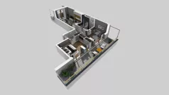 3 pokoje, mieszkanie 58,40 m², piętro 1, oferta nr A/92, Apartamenty Metro Wilanowska, Warszawa, Mokotów, Ksawerów, ul. Pejzażowa 26
