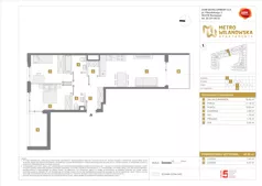 3 pokoje, mieszkanie 60,38 m², piętro 3, oferta nr A/97, Apartamenty Metro Wilanowska, Warszawa, Mokotów, Ksawerów, ul. Pejzażowa 26