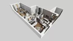 3 pokoje, mieszkanie 60,38 m², piętro 3, oferta nr A/97, Apartamenty Metro Wilanowska, Warszawa, Mokotów, Ksawerów, ul. Pejzażowa 26