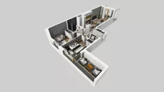 3 pokoje, mieszkanie 60,38 m², piętro 3, oferta nr A/97, Apartamenty Metro Wilanowska, Warszawa, Mokotów, Ksawerów, ul. Pejzażowa 26