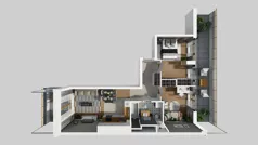 3 pokoje, mieszkanie 57,66 m², piętro 1, oferta nr A/117, Apartamenty Metro Wilanowska, Warszawa, Mokotów, Ksawerów, ul. Pejzażowa 26