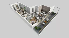 3 pokoje, mieszkanie 57,66 m², piętro 1, oferta nr A/117, Apartamenty Metro Wilanowska, Warszawa, Mokotów, Ksawerów, ul. Pejzażowa 26