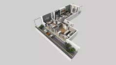 3 pokoje, mieszkanie 57,66 m², piętro 1, oferta nr A/117, Apartamenty Metro Wilanowska, Warszawa, Mokotów, Ksawerów, ul. Pejzażowa 26