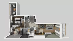 3 pokoje, mieszkanie 60,37 m², piętro 2, oferta nr A/124, Apartamenty Metro Wilanowska, Warszawa, Mokotów, Ksawerów, ul. Pejzażowa 26