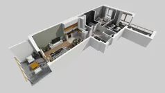 3 pokoje, mieszkanie 60,37 m², piętro 2, oferta nr A/124, Apartamenty Metro Wilanowska, Warszawa, Mokotów, Ksawerów, ul. Pejzażowa 26