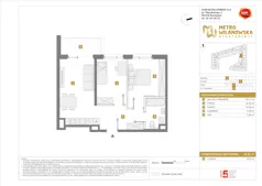 3 pokoje, mieszkanie 53,20 m², piętro 2, oferta nr A/207, Apartamenty Metro Wilanowska, Warszawa, Mokotów, Ksawerów, ul. Pejzażowa 26