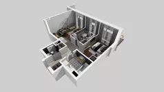 3 pokoje, mieszkanie 49,74 m², piętro 7, oferta nr A/284, Apartamenty Metro Wilanowska, Warszawa, Mokotów, Ksawerów, ul. Pejzażowa 26