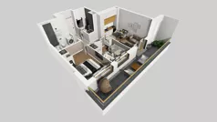3 pokoje, mieszkanie 49,74 m², piętro 7, oferta nr A/284, Apartamenty Metro Wilanowska, Warszawa, Mokotów, Ksawerów, ul. Pejzażowa 26