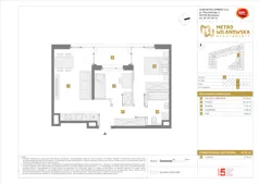 3 pokoje, mieszkanie 48,22 m², piętro 4, oferta nr A/239, Apartamenty Metro Wilanowska, Warszawa, Mokotów, Ksawerów, ul. Pejzażowa 26