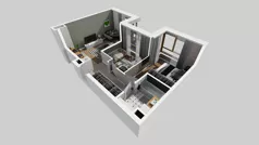 3 pokoje, mieszkanie 48,22 m², piętro 4, oferta nr A/239, Apartamenty Metro Wilanowska, Warszawa, Mokotów, Ksawerów, ul. Pejzażowa 26