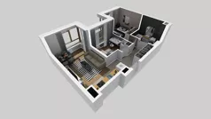 3 pokoje, mieszkanie 48,22 m², piętro 4, oferta nr A/239, Apartamenty Metro Wilanowska, Warszawa, Mokotów, Ksawerów, ul. Pejzażowa 26