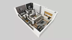 3 pokoje, mieszkanie 48,22 m², piętro 4, oferta nr A/239, Apartamenty Metro Wilanowska, Warszawa, Mokotów, Ksawerów, ul. Pejzażowa 26