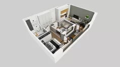 3 pokoje, mieszkanie 48,22 m², piętro 4, oferta nr A/239, Apartamenty Metro Wilanowska, Warszawa, Mokotów, Ksawerów, ul. Pejzażowa 26
