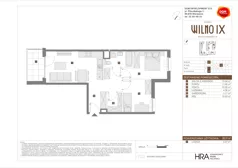 3 pokoje, mieszkanie 59,31 m², piętro 1, oferta nr B/58, Osiedle Wilno 9.2, Warszawa, Targówek, Elsnerów, ul. Rudnicka