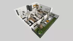 3 pokoje, mieszkanie 59,92 m², parter, oferta nr C/4, Osiedle Urbino 4.2, Warszawa, Włochy, Raków, ul. Szybka