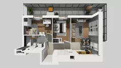 3 pokoje, mieszkanie 53,58 m², piętro 1, oferta nr C/13, Osiedle Urbino 4.2, Warszawa, Włochy, Raków, ul. Szybka