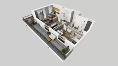 3 pokoje, mieszkanie 53,58 m², piętro 1, oferta nr C/13, Osiedle Urbino 4.2, Warszawa, Włochy, Raków, ul. Szybka