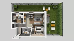 3 pokoje, mieszkanie 53,58 m², piętro 1, oferta nr C/13, Osiedle Urbino 4.2, Warszawa, Włochy, Raków, ul. Szybka