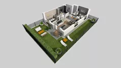 3 pokoje, mieszkanie 53,58 m², piętro 1, oferta nr C/13, Osiedle Urbino 4.2, Warszawa, Włochy, Raków, ul. Szybka