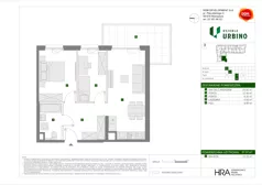 3 pokoje, mieszkanie 57,57 m², piętro 3, oferta nr E/52, Osiedle Urbino 4.3, Warszawa, Włochy, Raków, ul. Szybka
