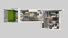 3 pokoje, mieszkanie 49,65 m², parter, oferta nr F/1, Osiedle Urbino 4.3, Warszawa, Włochy, Raków, ul. Szybka