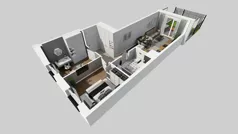 3 pokoje, mieszkanie 49,65 m², parter, oferta nr F/1, Osiedle Urbino 4.3, Warszawa, Włochy, Raków, ul. Szybka