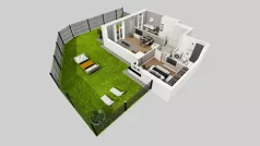 3 pokoje, mieszkanie 57,57 m², piętro 1, oferta nr E/38, Osiedle Urbino 4.3, Warszawa, Włochy, Raków, ul. Szybka