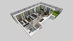 3 pokoje, mieszkanie 59,62 m², piętro 1, oferta nr F/10, Osiedle Urbino 4.3, Warszawa, Włochy, Raków, ul. Szybka